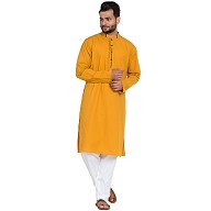 Designer Cotton kurta-Pyjama set- Mustard Designer Cotton kurta-Pyjama set- Mustard